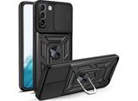 Galaxy S22 5G Custodia Con Anello, Supporto, Protezione Fotocamera, Paraurti In Tpu, Custodia In Silicone Per Samsung Galaxy S22 5G Nero