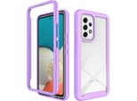 Galaxy A53 5G Case, Hybrid Transparent Back Cover, Rugged Tpu Bumper, Custodia Antiurto Per Samsung Galaxy A53 5G Purple
