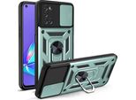 Oppo A52 / A72 / A92 4G Custodia Con Anello, Supporto, Protezione Fotocamera, Paraurti In Tpu, Custodia In Silicone Per Oppo A52 / A72 / A92 4G Verde