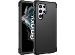 Custodia Per Samsung Galaxy S23 Ultra Hybrid 3In1 Pc E Tpu Antiurto, Custodia Resistente Nera