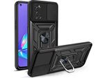 Oppo A52 / A72 / A92 4G Custodia Con Anello, Supporto, Protezione Fotocamera, Paraurti In Tpu, Custodia In Silicone Per Oppo A52 / A72 / A92 4G Nero