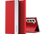 Custodia Galaxy S22 Plus 5G, Custodia Magnetica In Finto Cuoio Con Funzione Stand Per Samsung Galaxy S22 Plus 5G Rosso
