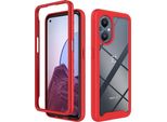 Oneplus Nord N20 5G Case, Hybrid Transparent Back Rugged Tpu Bumper Antiscivolo Custodia Protettiva Full Body Per Oneplus Nord N20 5G Red
