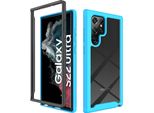 Custodia Galaxy S22 Ultra 5G, Copertura Posteriore Trasparente Ibrida, Paraurti In Tpu Robusto, Custodia Antiurto Per Samsung Galaxy S22 Ultra 5G Blu