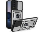 Custodia Vivo Y20 Con Anello, Supporto, Protezione Per Fotocamera, Paraurti In Tpu, Custodia In Silicone Per Vivo Y20 Silver