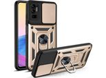 Xiaomi Poco M3 Pro 5G Custodia Con Anello, Supporto, Protezione Fotocamera, Paraurti In Tpu, Custodia In Silicone Per Xiaomi Poco M3 Pro 5G Oro