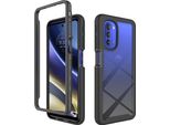 Moto G51 5G Case, Hybrid Transparent Back Cover, Rugged Tpu Bumper, Custodia Antiurto Per Motorola Moto G51 5G Nero