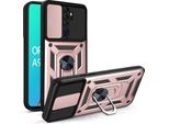 Oppo A9 2020 Custodia Con Anello, Supporto, Protezione Fotocamera, Paraurti In Tpu, Custodia In Silicone Per Oppo A9 2020 / A5 2020 Rosa