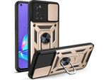 Oppo A52 / A72 / A92 4G Custodia Con Anello, Supporto, Protezione Della Fotocamera, Paraurti In Tpu, Custodia In Silicone Per Oppo A52 / A72 / A92 4G Oro