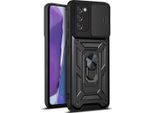 Galaxy Note 20 Custodia Con Anello Magnetico Girevole A 360° Supporto Per Fotocamera Scivolare Protezione Tpu Bumper Silicone Custodia Protettiva Per Samsung Galaxy Note 20 5G Nero