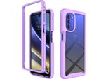 Moto G51 5G Case, Hybrid Transparent Back Cover, Rugged Tpu Bumper, Custodia Antiurto Per Motorola Moto G51 5G Purple
