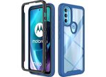 Moto G71 5G Case, Hybrid Transparent Back Cover, Rugged Tpu Bumper, Custodia Antiurto Per Motorola Moto G71 5G Blu Scuro