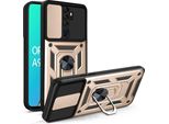 Oppo A9 2020 Custodia Con Anello, Supporto, Protezione Della Fotocamera, Paraurti In Tpu, Custodia In Silicone Per Oppo A9 2020 / A5 2020 Oro