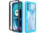 Moto G71 5G Case, Hybrid Transparent Back Cover, Rugged Tpu Bumper, Custodia Antiurto Per Motorola Moto G71 5G Blue