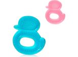 Anatra Lorelli, Riempita D'acqua, Ausilio Alla Dentizione, Teether Rinfrescante, Da 3 Mesi Blu