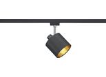 Trio Leuchten Spot Tommy Duoline E14 Nichel-Opaco Paralume In Tessuto Nero-Oro