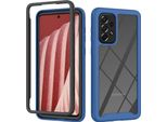 Galaxy A73 5G Case, Hybrid Transparent Back Cover, Rugged Tpu Bumper, Custodia Antiurto Per Samsung Galaxy A73 5G Blu Scuro