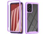 Galaxy A73 5G Case, Hybrid Transparent Back Cover, Rugged Tpu Bumper, Custodia Antiurto Per Samsung Galaxy A73 5G Purple