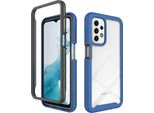 Custodia Galaxy A23 4G, Copertura Posteriore Trasparente Ibrida, Robusto Paraurti In Tpu, Custodia Antiurto Per Samsung Galaxy A23 4G Blu Scuro