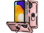 Custodia Per Samsung Galaxy A13 4G A Doppio Strato Robusta, Protezione Militare Con Supporto Ad Anello E Supporto Rosa