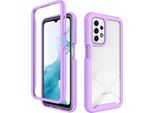 Custodia Galaxy A23 4G, Copertura Posteriore Trasparente Ibrida, Robusto Paraurti In Tpu, Custodia Antiurto Per Samsung Galaxy A23 4G Viola
