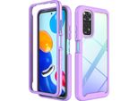 Redmi Note 11S Case, Hybrid Trasparente Posteriore Robusto Paraurti Tpu Antiscivolo Antiurto Custodia Protettiva Completa Per Xiaomi Redmi Note 11 / Note 11S Viola
