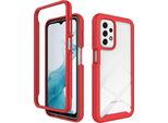 Custodia Galaxy A23 4G, Copertura Posteriore Trasparente Ibrida, Robusto Paraurti In Tpu, Custodia Antiurto Per Samsung Galaxy A23 4G Rosso