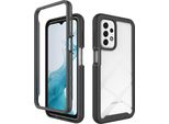 Custodia Galaxy A23 4G, Copertura Posteriore Trasparente Ibrida, Robusto Paraurti In Tpu, Custodia Antiurto Per Samsung Galaxy A23 4G Nero