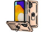 Custodia Per Samsung Galaxy A13 4G A Doppio Strato Robusta, Protezione Militare Con Supporto Ad Anello E Supporto Oro