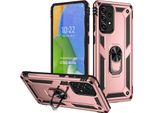 Custodia Per Samsung Galaxy A73 5G A Doppio Strato Robusta, Protezione Militare Con Supporto Ad Anello E Supporto Rosa
