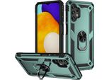 Custodia Per Samsung Galaxy A13 4G A Doppio Strato Robusta, Protezione Militare Con Supporto Ad Anello E Supporto Verde