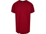 Urban Classics - Shaped Long Turnup Tee Rosso Mattone - S