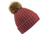 Cappello Unisex Beechfield Con Pompon RW5283 (Taglia Unica) (Colore Ruggine)