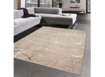 Tappeto Moderno Di Design Con Nodi Lucidi Astratto Beige Dimensioni - 120 X 170 Cm