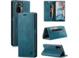 Redmi Note 10 4G Custodia Portafoglio Cover, Retro Custodia In Finto Cuoio Stand Cover Protettiva Per Xiaomi Redmi Note 10 4G / Note 10S Blue