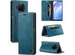 Xiaomi Mi 10T Lite Custodia A Portafoglio Cover, Retropoliuretanoleather Case Stand Protective Cover Per Xiaomi Mi 10T Lite Blue
