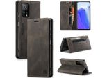 Xiaomi Mi 10T / Mi 10T Pro Case, Retro Custodia In Finto Cuoio, Stand E Custodia Protettiva Per Xiaomi Mi 10T / Mi 10T Pro Kupfer