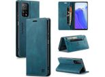 Xiaomi Mi 10T / Mi 10T Pro Case, Retro Custodia In Finto Cuoio, Stand E Custodia Protettiva Per Xiaomi Mi 10T / Mi 10T Pro Blu