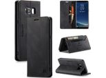 Custodia Galaxy S8 Plus, Custodia Retrò In Finto Cuoio, Supporto E Custodia Protettiva Per Samsung Galaxy S8 Plus Nero