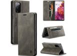Samsung Galaxy S20 Fe Case, Retro Custodia In Finto Cuoio, Stand E Custodia Protettiva Per Samsung Galaxy S20 Fe 5G Kupfer