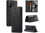 Galaxy S22 Plus 5G Case, Retro Custodia In Finto Cuoio, Stand E Custodia Protettiva Per Samsung Galaxy S22 Plus 5G Nero