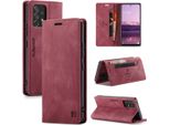 Galaxy A53 5G Case, Retro Custodia In Finto Cuoio, Stand E Custodia Protettiva Per Samsung Galaxy A53 5G Rosso