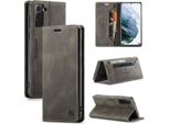 Samsung Galaxy S21+ 5G Case, Retro Custodia In Finto Cuoio, Stand E Custodia Protettiva Per Samsung Galaxy S21 Plus 5G Kupfer