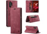 Samsung Galaxy A32 5G Case, Retro Custodia In Finto Cuoio, Stand E Custodia Protettiva Per Samsung Galaxy A32 5G Rosso