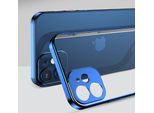 Joyroom Nuova Serie Bellezza Custodia Trasparente Ultra Sottile Con Telaio In Metallo Per Iphone 12 Blu Scuro (JR-BP742)