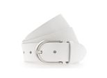 Vanzetti Pelle Cintura Classics 35Mm Full Leather Belt W90 White Bianco