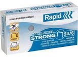 Rapid - Graffette 24/6 Acciaio Forte 1000Pz | Confezione Da 1000 Pezzi