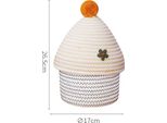 17X26,5 Cm Cesti Decorativi Con Coperchio In Cotone Per La Conservazione, Cesti Per La Conservazione Giallo