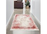 Tappeto Orientale In Lana - Effetto Sfumato - Rosso Dimensioni - 80X150 Cm
