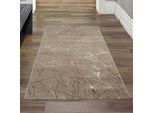 Tappeto Di Design Con Motivo Astratto A Nodi Lucidi Beige Dimensioni - 80 X 150 Cm
